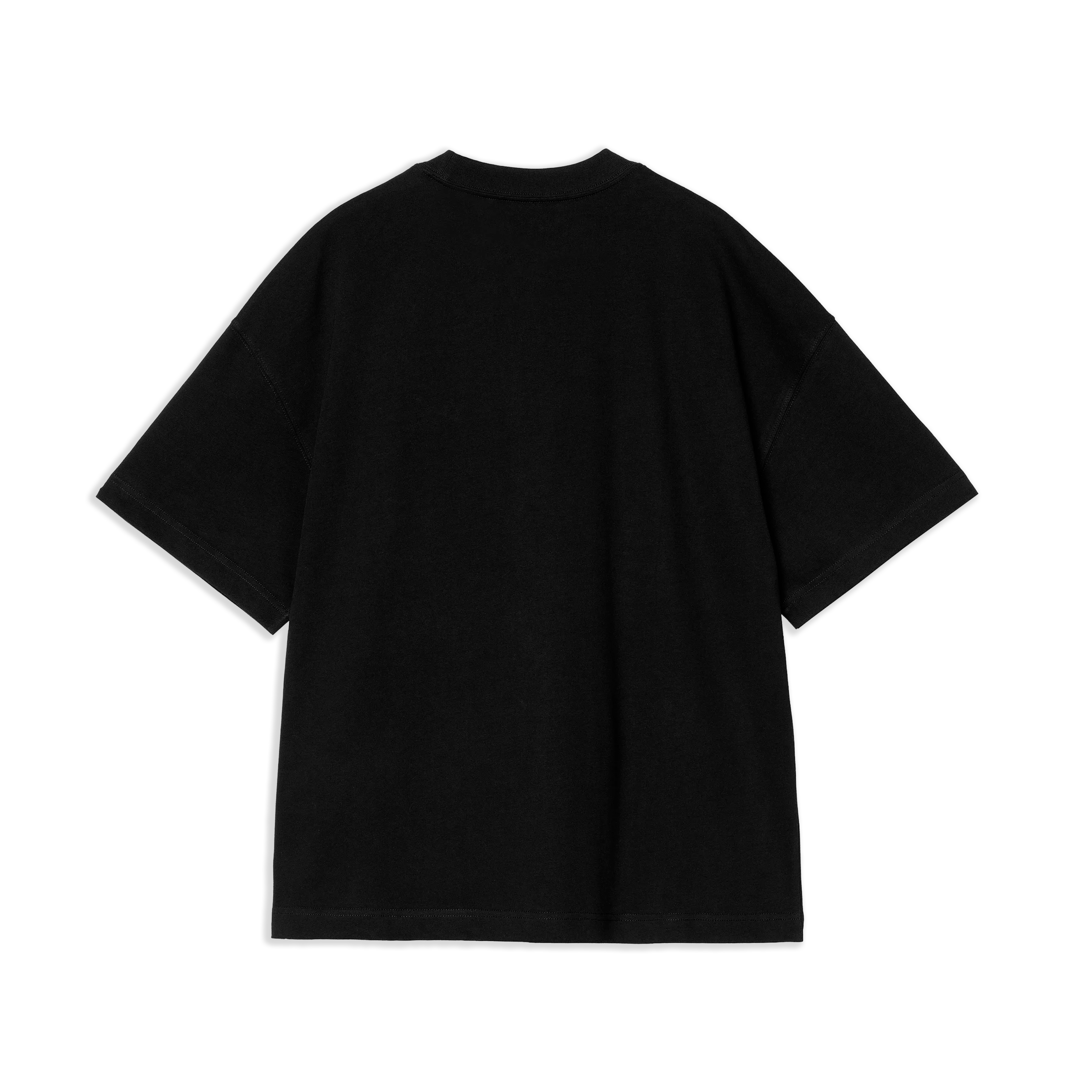 Camiseta Boxy Fit Negra Garza Punto Corazon