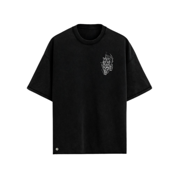 Camiseta Acid Wash Gato espalda