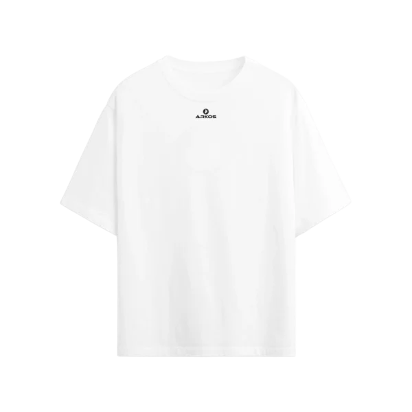 Camiseta Oversize Blanca – Guerrero contra dragón