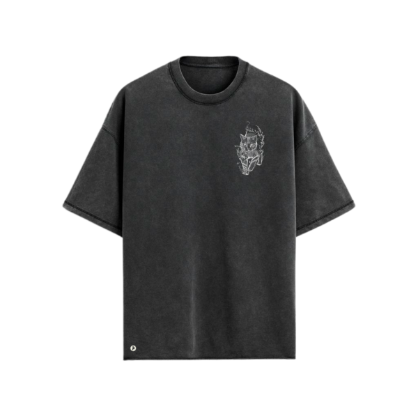 Camiseta Acid Wash Gato