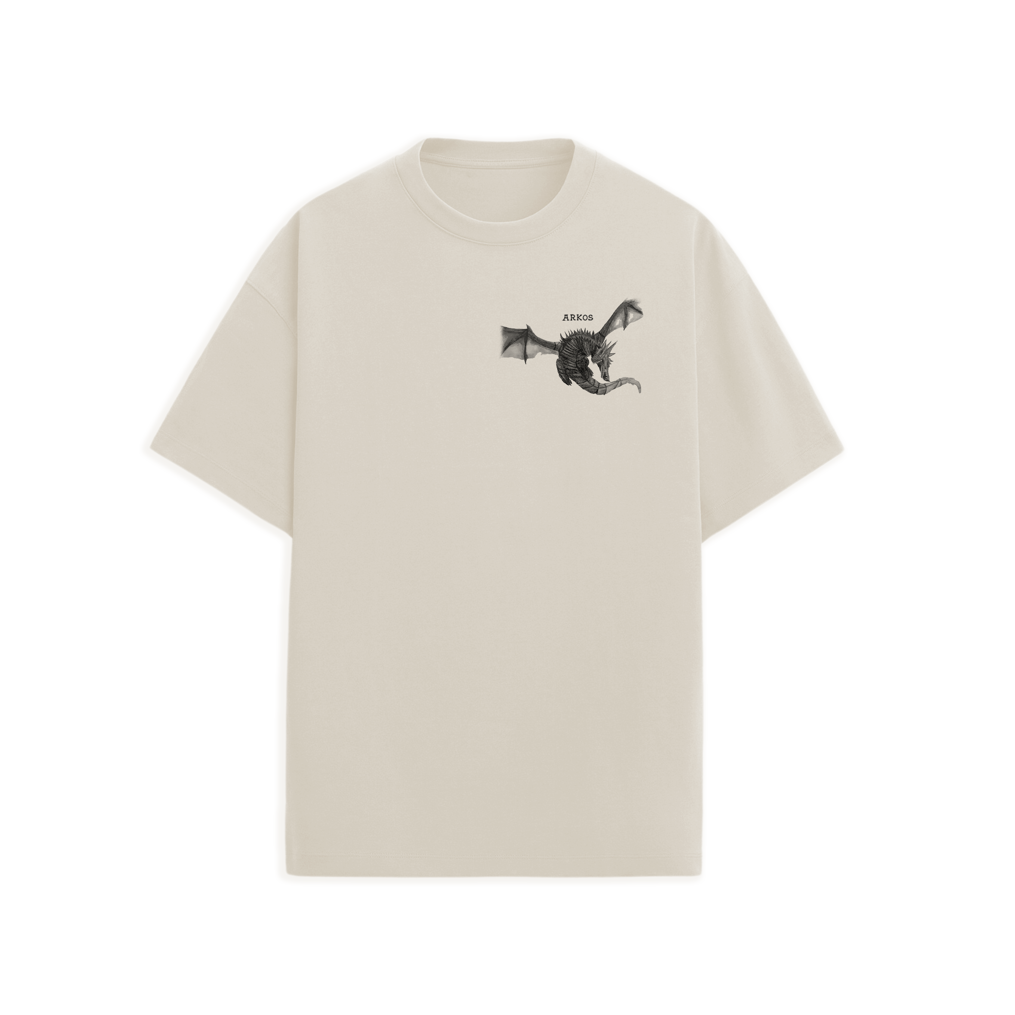 Camiseta Oversize – Guerrero Medieval vs Dragón