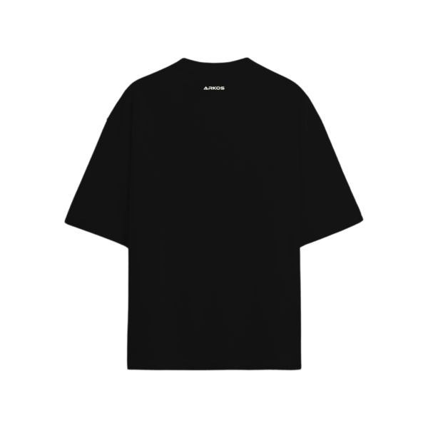 Camiseta Alto gramaje Negra Gato Punto Corazon