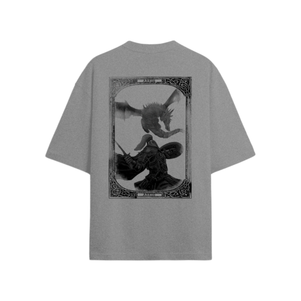 Camiseta Alto gramaje guerrero contra dragón