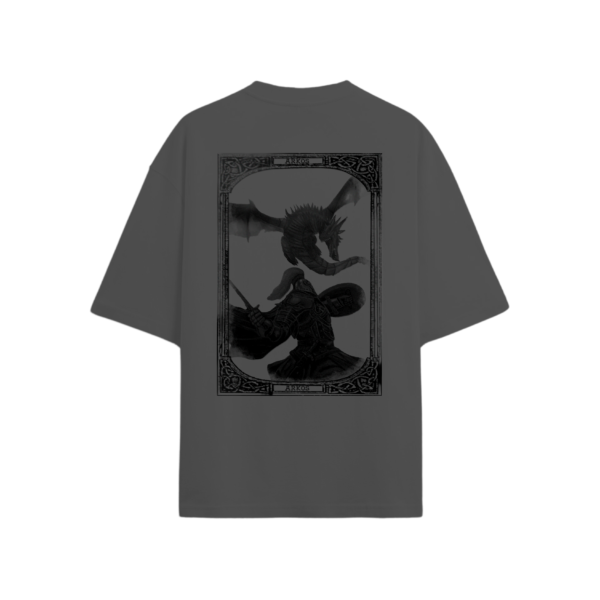 Camiseta Alto gramaje guerrero contra dragón